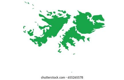 Falkland Islands Map Green Color Stock Vector (Royalty Free) 655265578 | Shutterstock