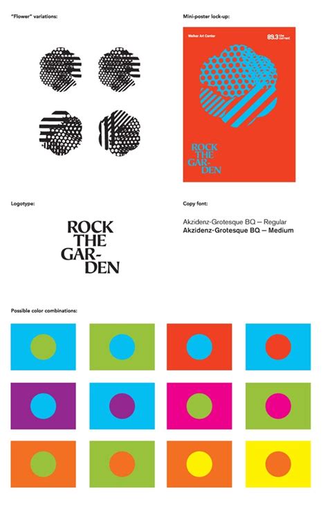Walker Arts Center - Rockthegarden branding | Walker art center, Graphic design student, Walker art