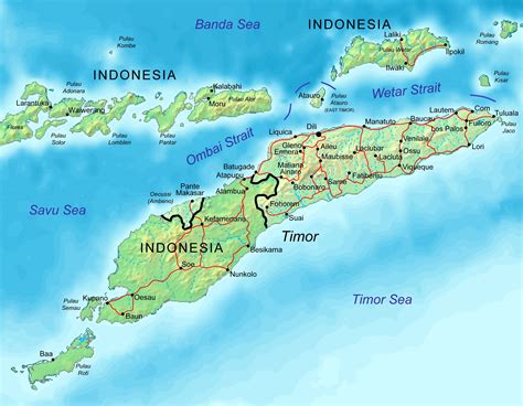 East Timor map | East timor map, Timor, Dili