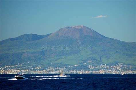 Beautiful View of Vesuvius Volcano, Campania, Italy Stock Photo - Image ...