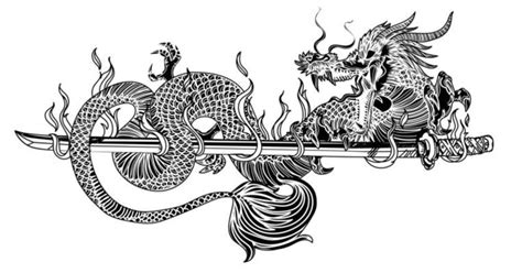 Japanese Dragon Tattoo Vector Art, Icons, and Graphics for Free Download