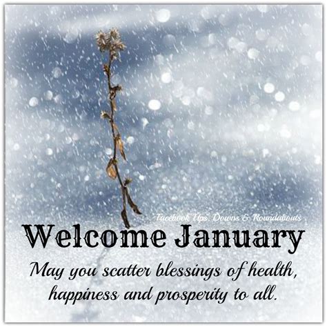 Welcome January May you scatter blessings of health, happiness and prosperity to all. https ...