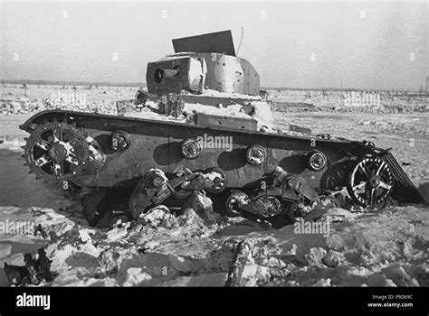 A Finnish tank destroyed in February 1940. The Winter War. Museum: Russian State Film and Photo ...