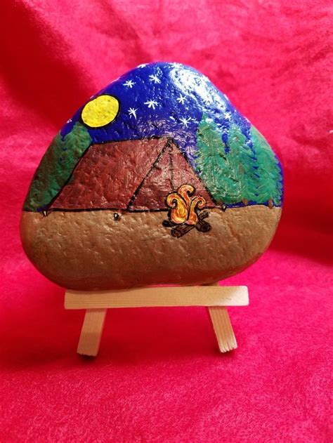 Camping #Clovisrocks #paintedrocks #rocks #camping #campfire # ...