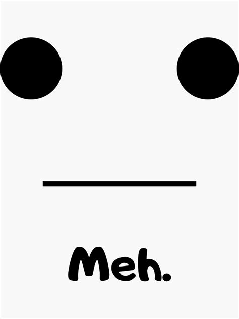 "Meh.." Sticker by MeCocky | Redbubble