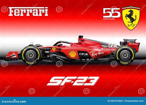 Ferrari SF-23 Formula 1, Carlos Sainz Number 55, 2023 F1 Championship ...