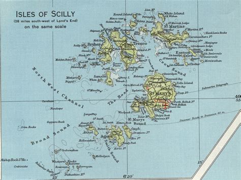 Map Of The Scilly Isles