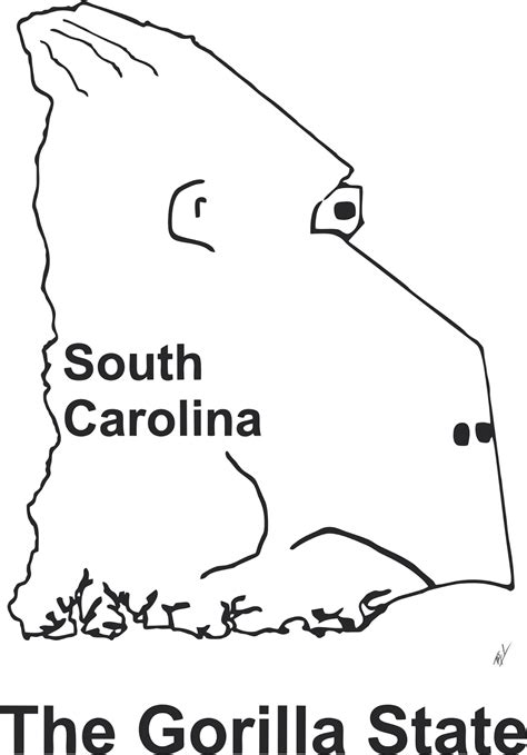 Funny maps: A funny map of South Carolina