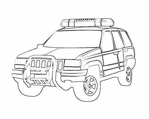 Police Van Pages Coloring Pages