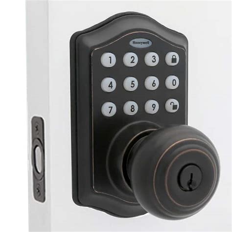 Honeywell Oil Rubbed Bronze Keypad Electronic Knob Entry Door Lock 8732401