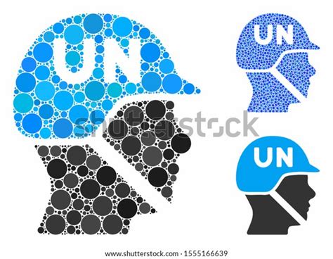 United Nations Soldier Helmet Composition Spheric Stock Vector (Royalty ...