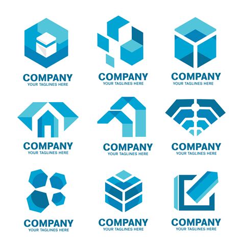 colección de iconos de logotipo de empresa moderna 834812 Vector en Vecteezy