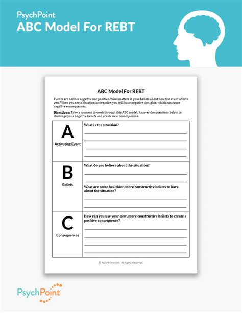 ABC Model For REBT Worksheet | PsychPoint