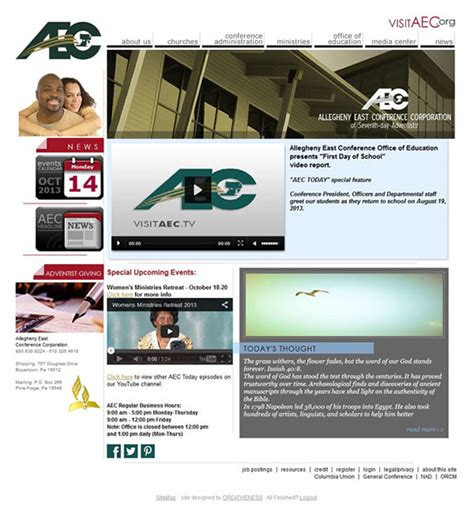 Allegheny East Conference Corporation | Website on Behance