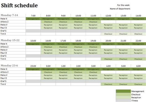 Excel Shift Schedule Template for World of Warcraft Burning Crusade Patches