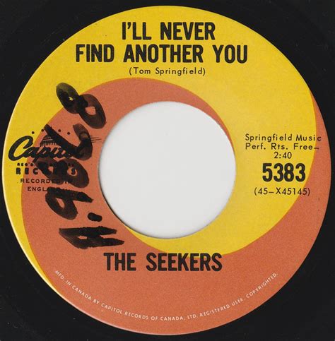 The Seekers – I'll Never Find Another You (1965, Vinyl) - Discogs