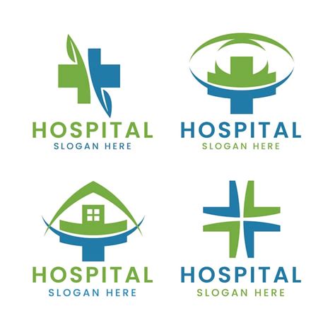 Logotipo de la cruz del hospital con elementos de salud modernos y ...