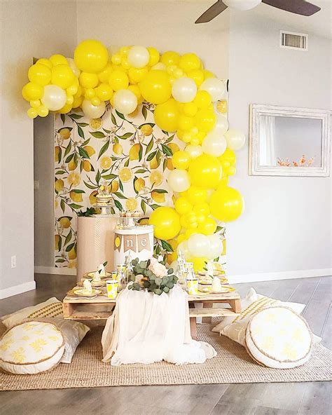 Lemon theme Birthday Party Ideas | Photo 2 of 9 | Catch My Party