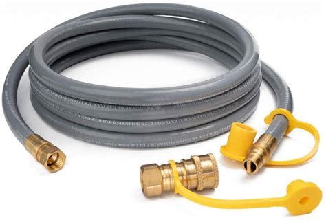 12FT Natural Gas Hose, 3/8 Inch Propane/Natural Gas Quick Disconnect ...