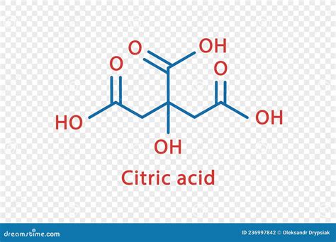 Citric Acid Chemical Formula. Citric Acid Structural Chemical Formula ...