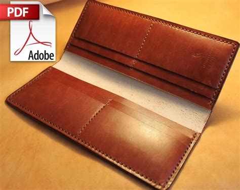 PDF leather wallet template pattern minimalist wallet | Etsy | Leather ...