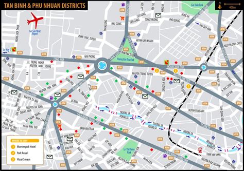 Ho Chi Minh City districts Tan Binh and Phu Nhuan map