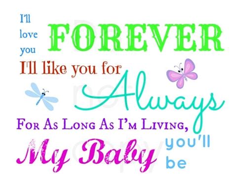 Digital File. I will love you forever poem. by FlatBackButtons