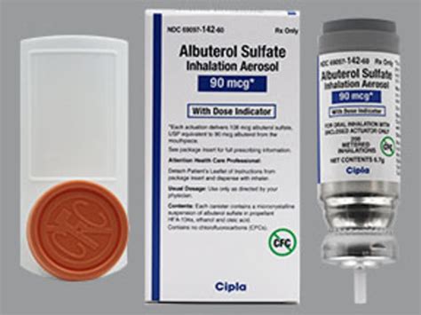 Rx Item-Albuterol Sulfate 90mcg Inhaler Generic Proair By Cipla Pharma