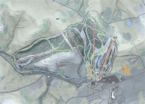 Greek Peak Ski Resort Map Digital Art by Powder Addicts