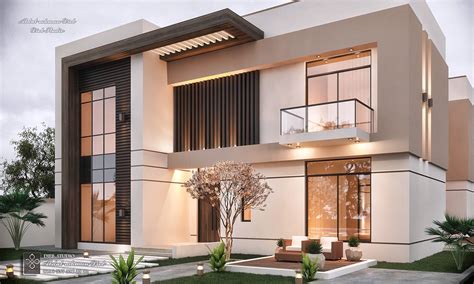 Elegant Modern Villa on Behance | Modern exterior house designs ...