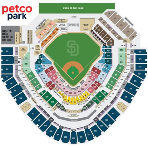 Petco Park Seating Map | San Diego Padres