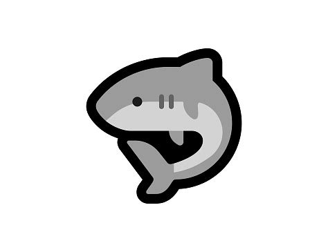 Shark Vector Icon On A White Background Shark Emoji Illustration Isolated Shark Vector Emoticon ...