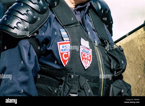 Paris France May 11, 2019 Close up of a uniform of French National ...