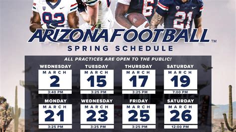 Arizona Wildcats spring football schedule features early break; spring game on April 9 | Arizona ...