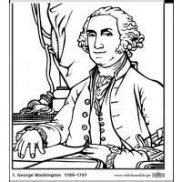 President george washington coloring pages