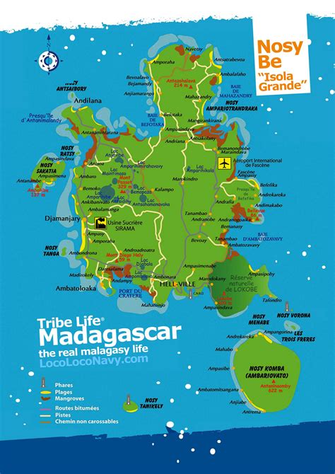 Nosy Be Madagascar Map