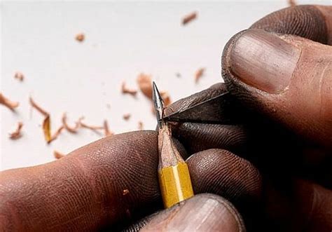 :: Waste Not Do Want: Dalton Ghetti = Miniature Sculptures from Old Graphite Pencils ... ART ...