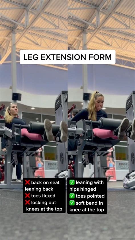 FITNESS COACH - Julie’s Instagram video: “Leg extension form tip ...