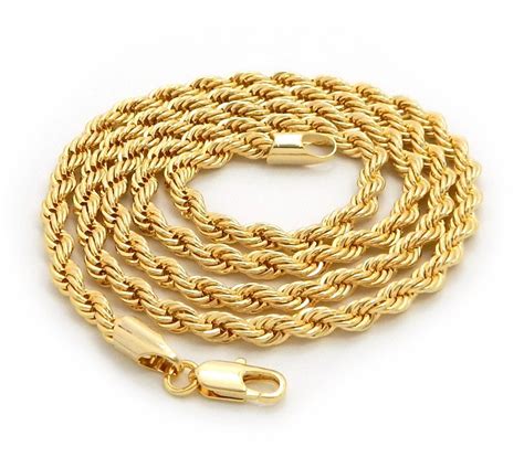 Gold Plated Rope Chain at Fred Rasmussen blog