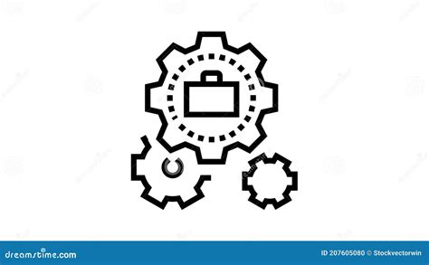 Mechanical Gears Line Icon Animation Stock Footage - Video of customer, impact: 207605080