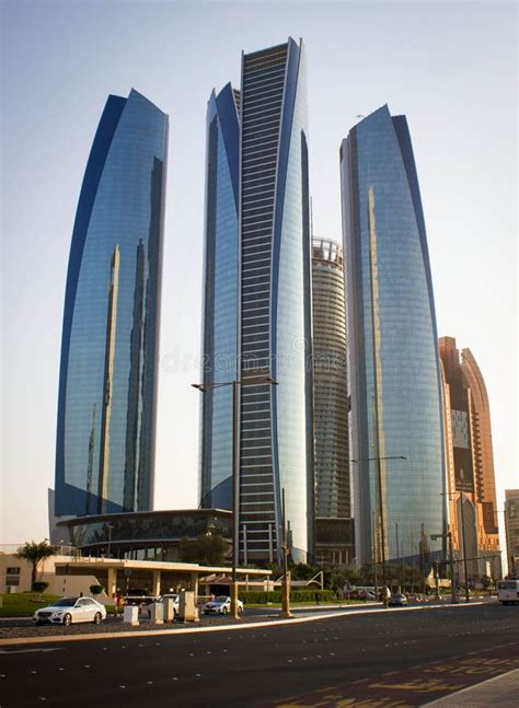 Abu Dhabi Skyscrapers stock image. Image of architecture - 63598987