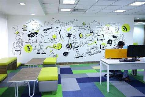 Creative Office Wall Design Ideas: Increase the productivity | Wall graphics design, Wall murals ...