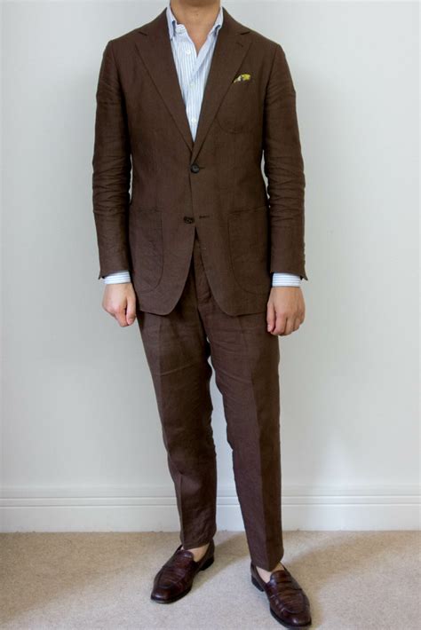 Brown linen suit | Kent Wang unstructured brown linen suit (… | Flickr