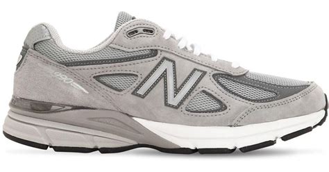 New Balance Leather 990 V4 Sneakers in Cool Grey (Gray) for Men - Lyst