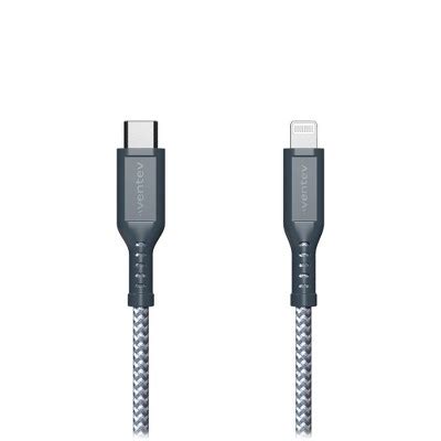 Ventev High Speed Usb C To Apple Lightning Braided Cable Compatible With Iphone 14 & Earlier ...