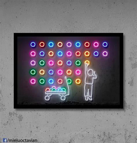 Dots Wall Art Neon Art Nursery Décor Nursery Art Colored Dots - Etsy