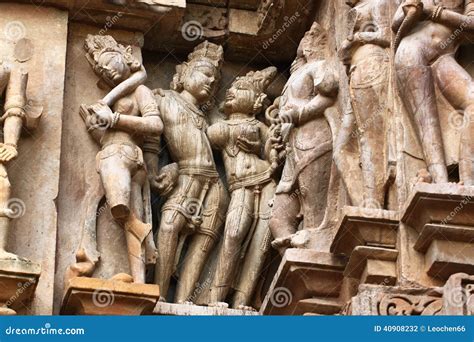 Khajuraho Temples And Their Erotic Sculptures, India Royalty-Free Stock Image | CartoonDealer ...