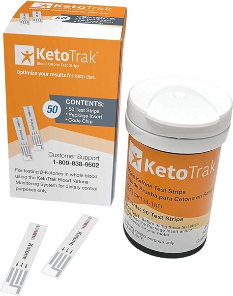 Amazon.com: KetoTrak Blood Ketone Test Strips -50 Ketone Strips ...