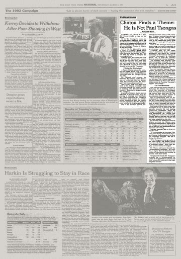 THE 1992 CAMPAIGN: Political Memo; Clinton Finds a Theme: He Is Not ...