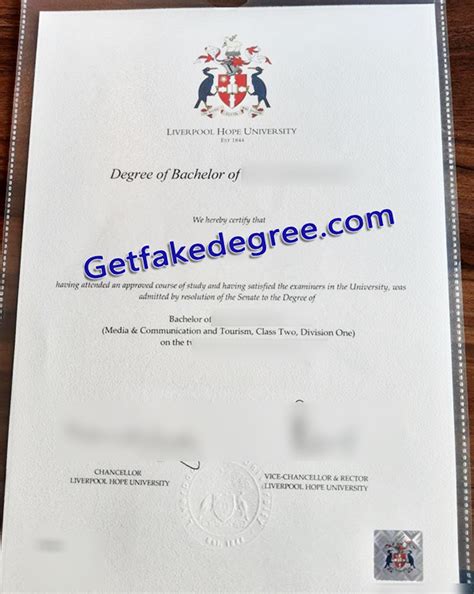 Current Fake Liverpool Hope University Degree for Sale - Buy Fake High ...